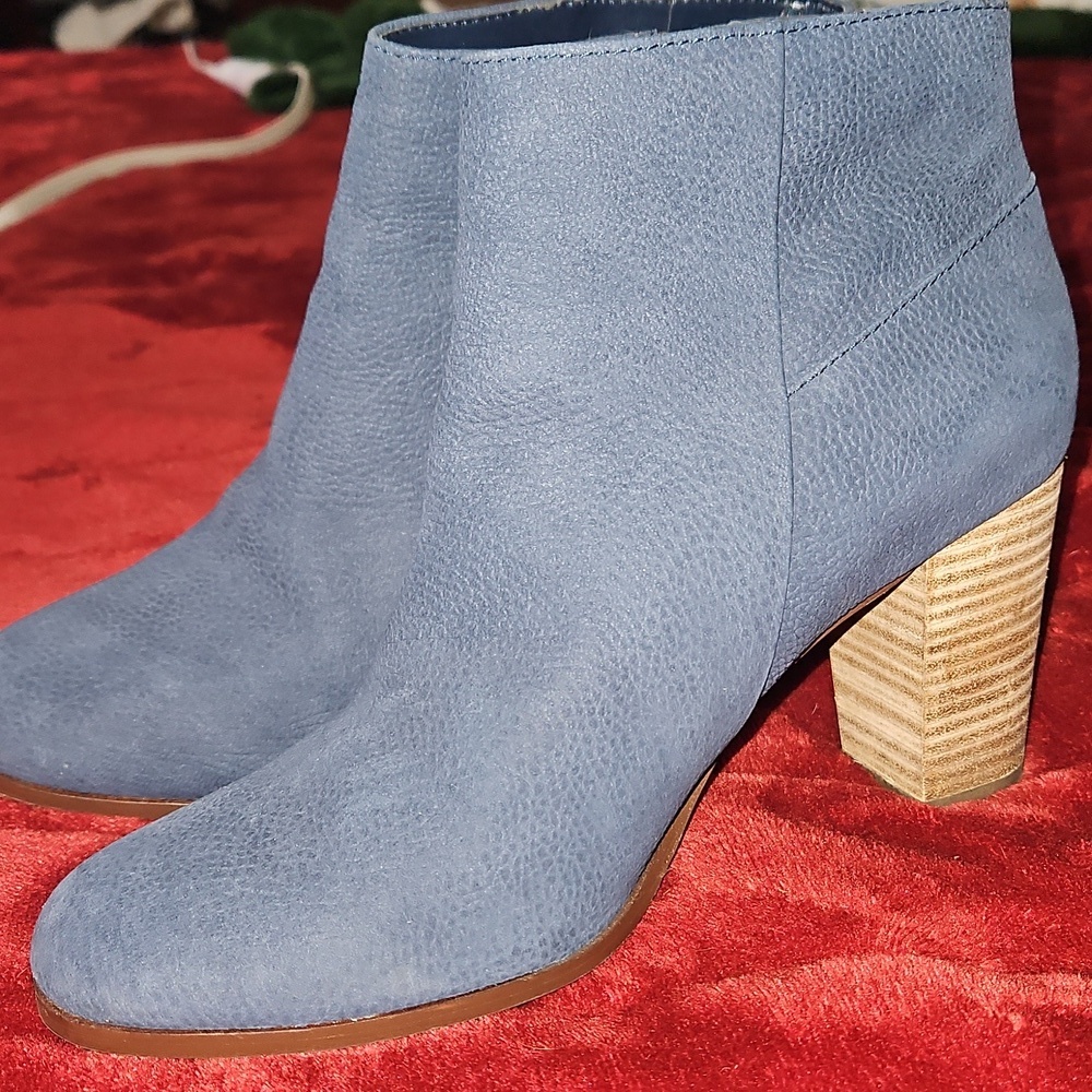 Cole Haan Women's Davenport Bootie II Suede Ankle Boots - Blue Size 8